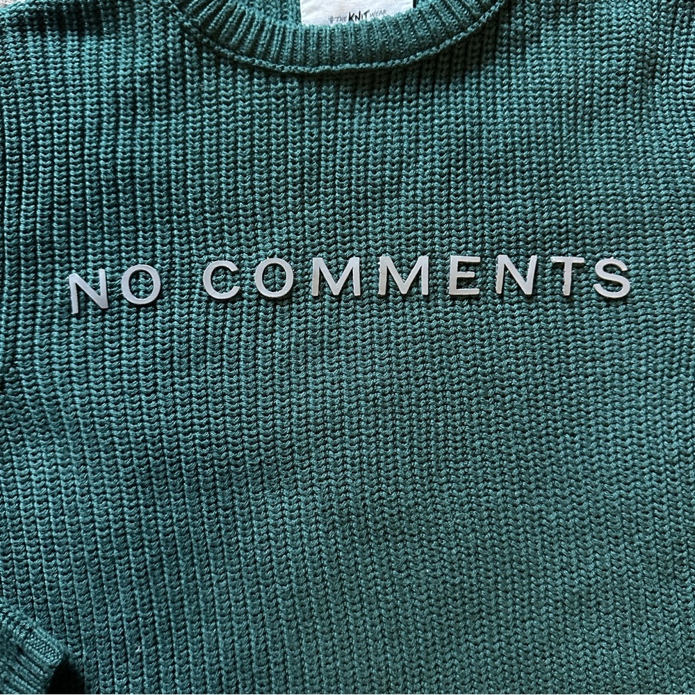 Zara boys size 8 shaker knit crew new raised print sweater - Picture 4 of 5